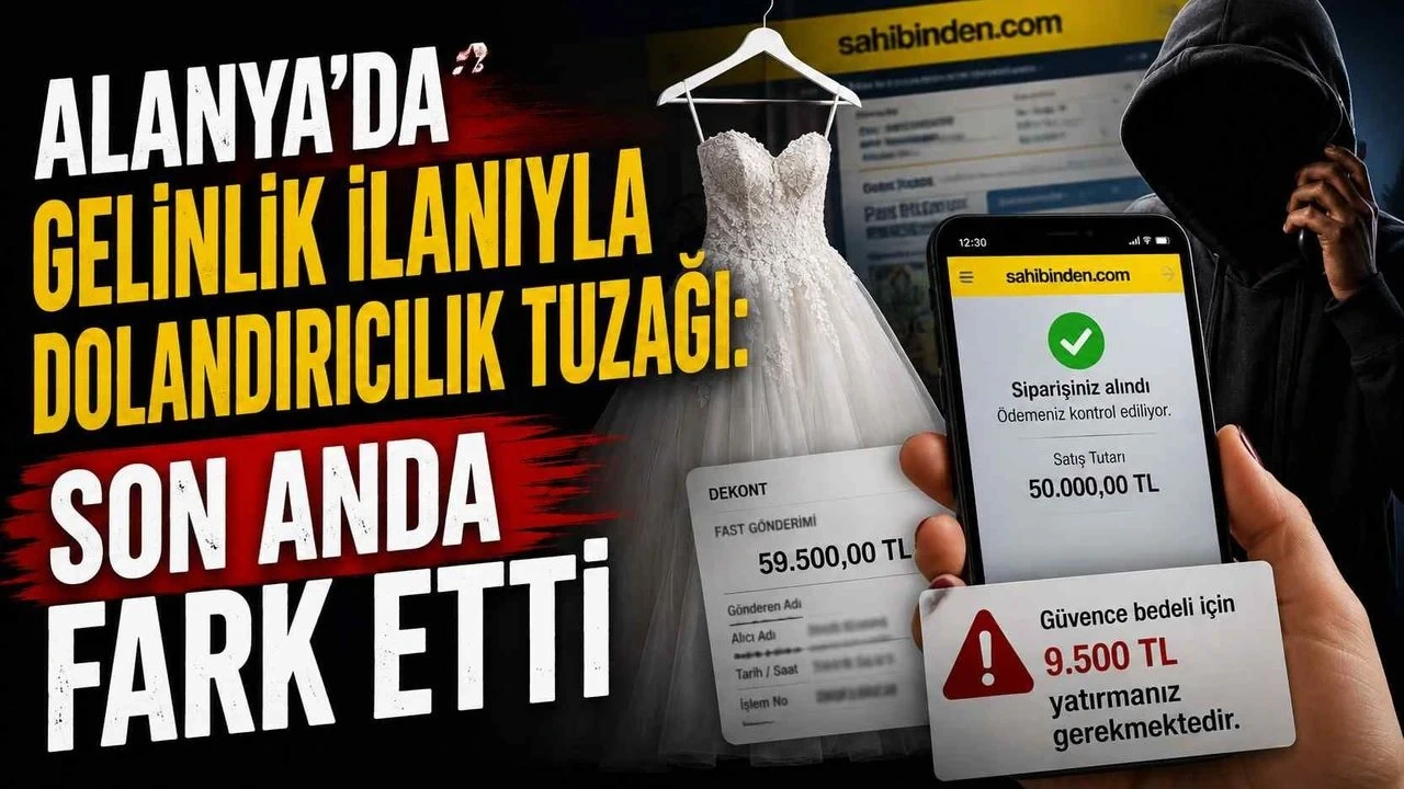 Alanya’da Gelinlik İlanıyla Dolandırıcılık Tuzağı: Son Anda Fark Etti