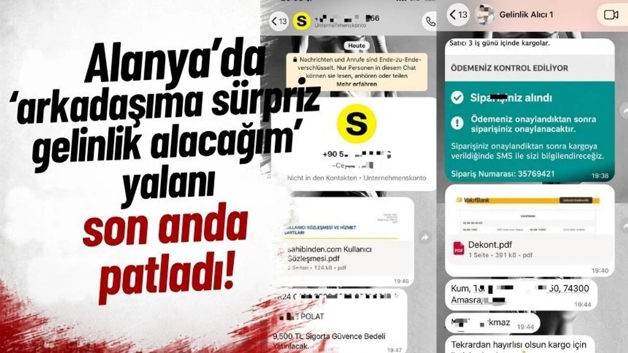 Alanya’da ‘arkadaşıma Sürpriz Gelinlik Alacağım’ Yalanı Son Anda Patladı