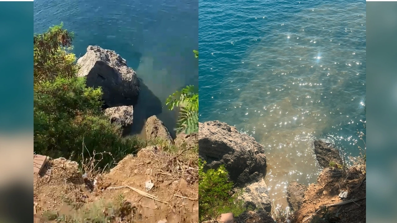 Antalya'da Falezlerdeki Atık Su Görüntülerine Belediyeden Açıklama Fotoğrafı 1
