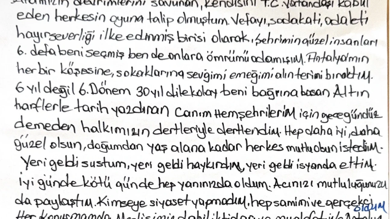 Muhittin Böcek’ten Cezaevinden Mesaj: “Adalete Olan İnancımdan Vazgeçmeyeceğim” - Antalya Haber
