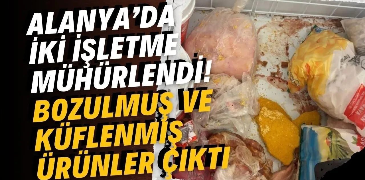 Alanya'da İki İşletme Mühürlendi! Bozulmuş ve Küflenmiş Ürünler Çıktı