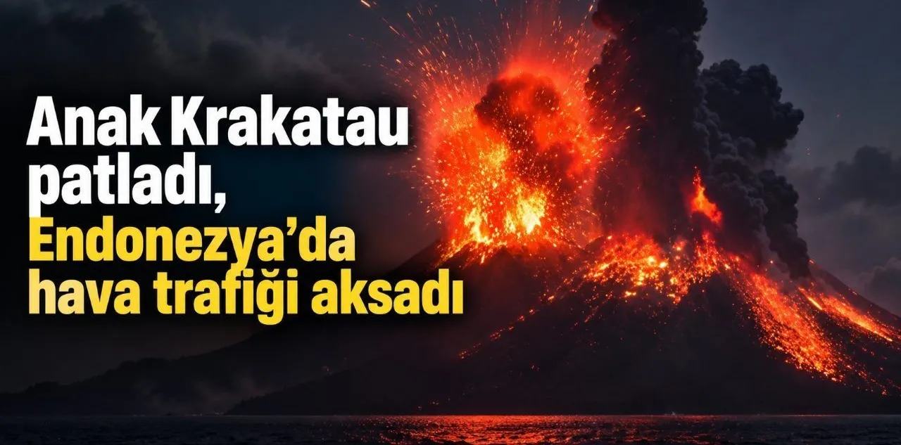 Anak Krakatau Patladı, Endonezya'da Hava Trafiği Aksadı