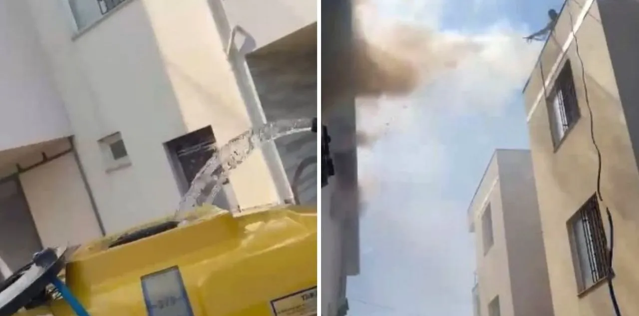 Ev Yangınına İlk Müdahaleyi İlaçlama Motorlarına Koydukları Suyla Yaptılar