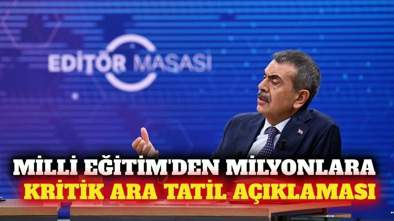 Milli Eğitim Bakanı Tekin'den Zorunlu Eğitim ve Tatil Mesajı - Antalya Haber