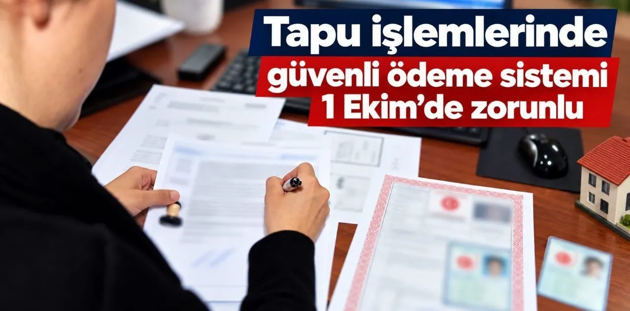 Tapu İşlemlerinde Güvenli Ödeme Sistemi 1 Ekim'de Zorunlu