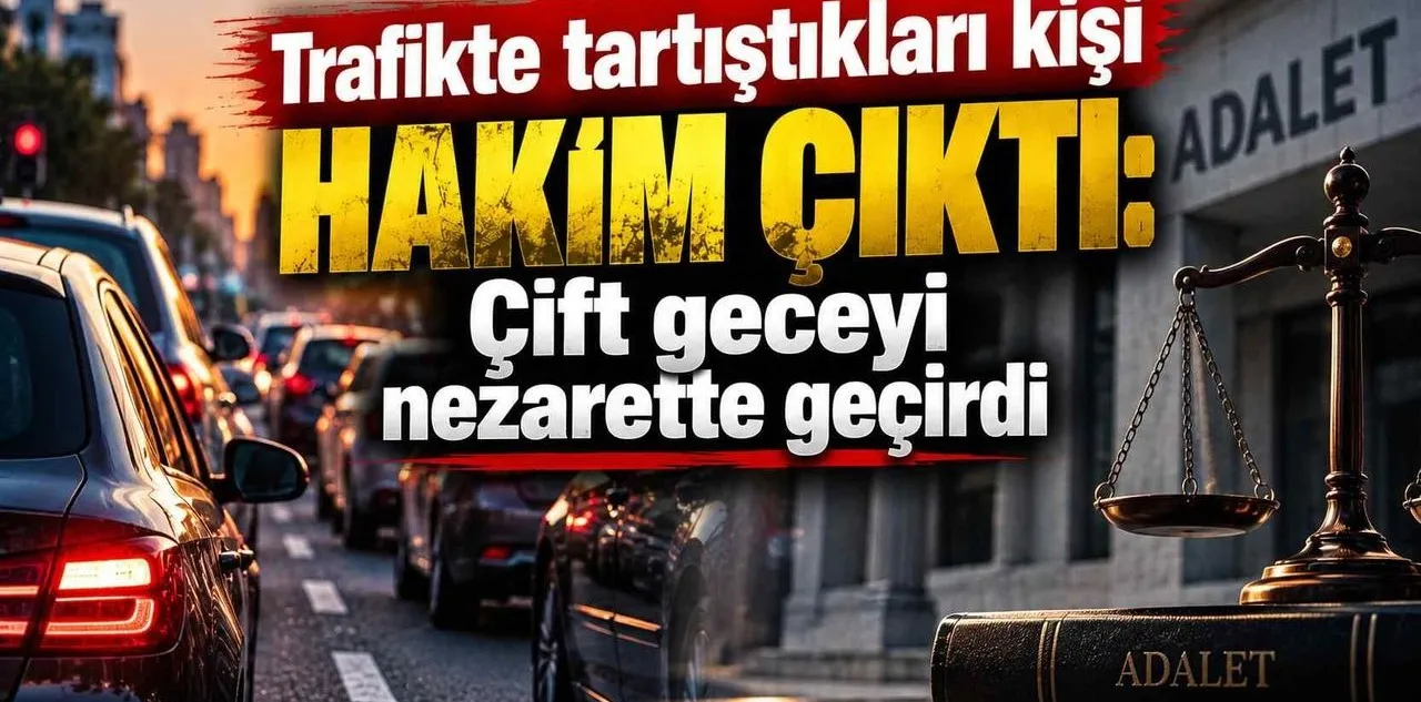 Trafikte Tartıştıkları Kişi Hakim Çıktı: Çift Geceyi Nezarette Geçirdi