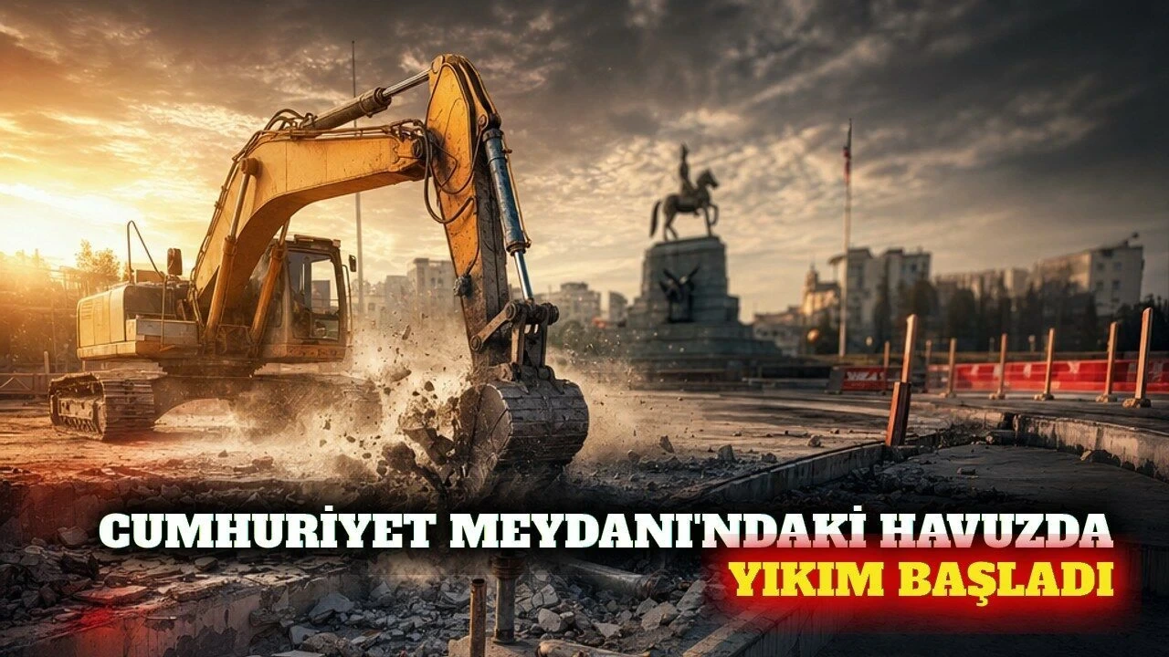 Antalya Cumhuriyet Meydanı'nda Havuz Yıkımı Başladı - Antalya Haber